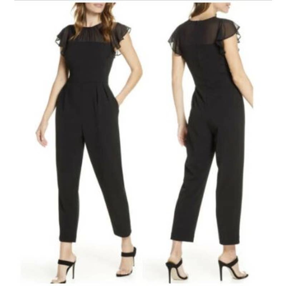 NWT Harper Rose Gathered Illusion Neck Jumpsuit Size 10